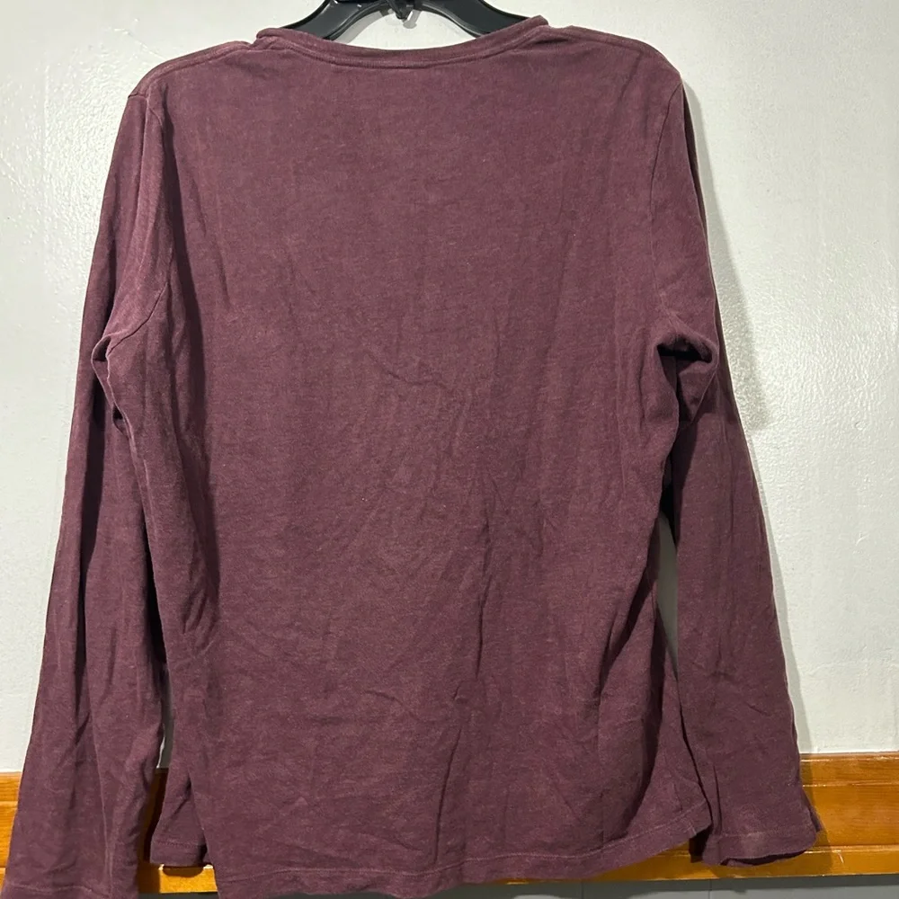 Banana Republic Men's Long-Sleeve Crewneck Shirt - Plum/Burgundy